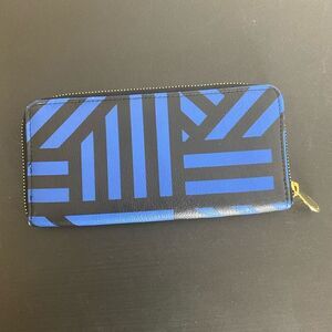 Anna Martina Franco Multi Functional Wallet / Clutch in Black Blue Geometric